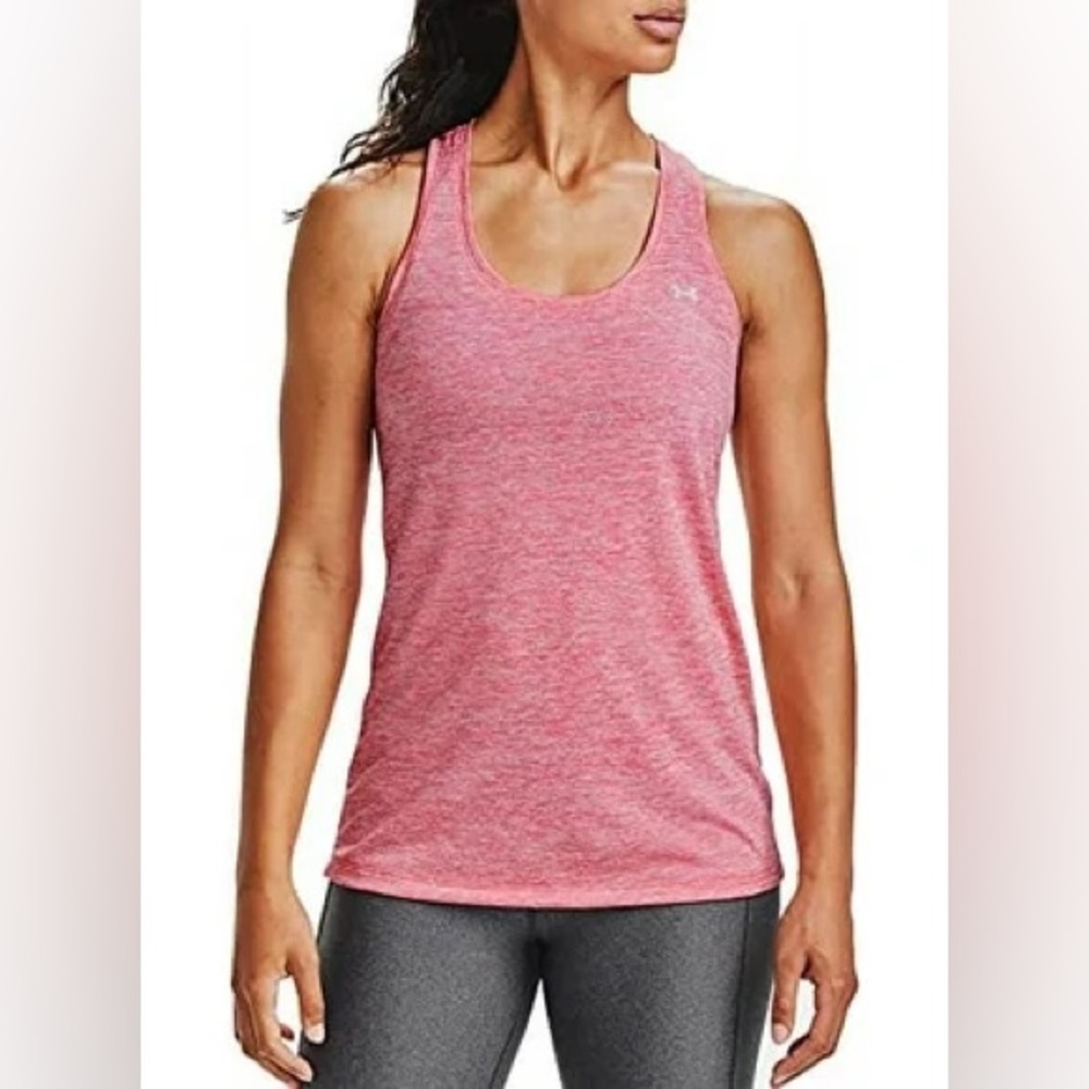 Under Armour XS Pink Racerback Moisture Wicking Workout Tank Top HeatGear